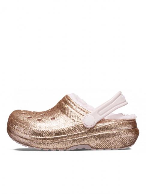 CLASSIC LINED GLITTER KIDS Sabot imbottito gold/barely pink - Scarpe Bambino
