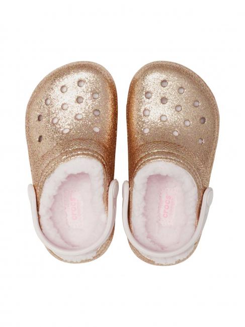 CLASSIC LINED GLITTER KIDS Sabot imbottito gold/barely pink - Scarpe Bambino