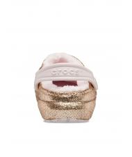 CROCS CLASSIC LINED GLITTER KIDS Sabot imbottito gold/barely pink - Scarpe Bambino - 5