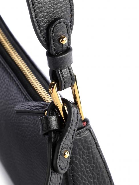 MERVEILLE Borsa a spalla in pelle martellata Nero - Borse Donna