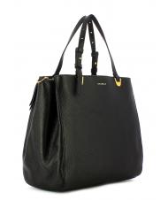 COCCINELLE LEA Borsa a spalla in pelle martellata Nero - Borse Donna - 2