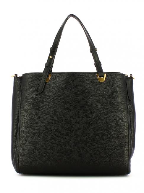 LEA Borsa a spalla in pelle martellata Nero - Borse Donna