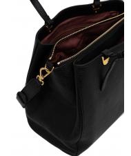 COCCINELLE LEA Borsa a spalla in pelle martellata Nero - Borse Donna - 6