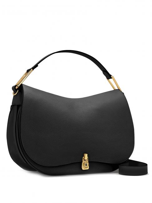 MAGIE L Borsa a spalla in pelle con tracolla Nero - Borse Donna