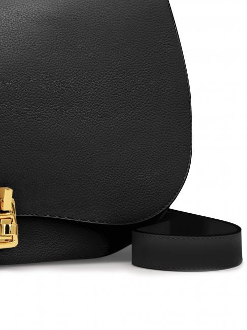 MAGIE L Borsa a spalla in pelle con tracolla Nero - Borse Donna