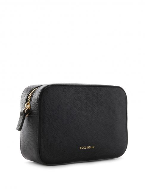 TEBE Borsa a tracolla in pelle martellata Nero - Borse Donna