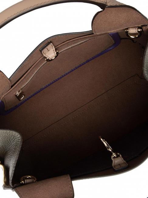 GILDA Borsa tote media espandibile greige+salvia c - Borse Donna
