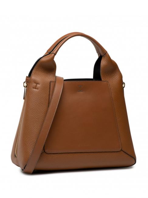 GILDA Borsa tote media espandibile cognac/nero - Borse Donna