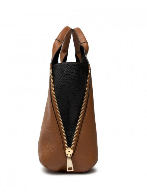 GILDA Borsa tote media espandibile cognac/nero - Borse Donna