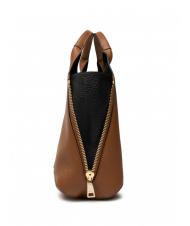 FURLA GILDA Borsa tote media espandibile cognac/nero - Borse Donna - 4