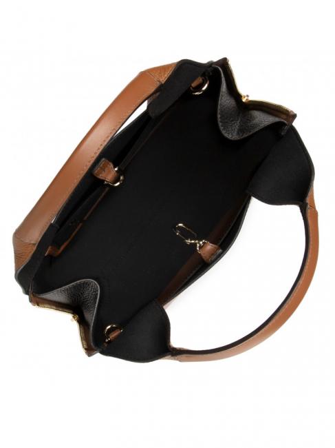 GILDA Borsa tote media espandibile cognac/nero - Borse Donna