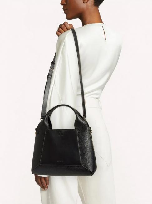 GILDA Borsa tote media espandibile cognac/nero - Borse Donna