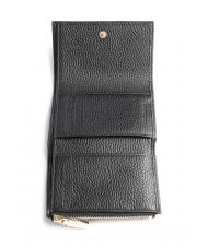 COCCINELLE METALLIC SOFT Small wallet in textured leather Nero - Portafogli Donna - 2