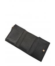 COCCINELLE METALLIC SOFT Small wallet in textured leather Nero - Portafogli Donna - 4