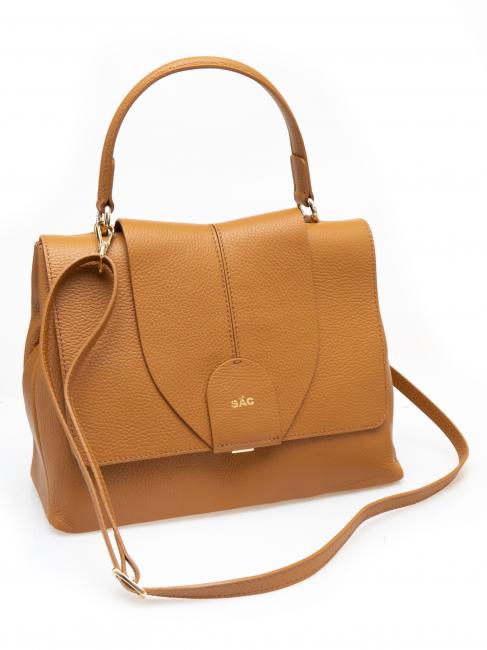 BORSA IN PELLE NAPPATA Con tracolla removibile natural - Borse Donna
