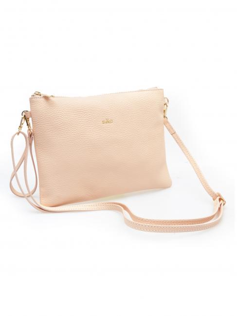 BORSA IN PELLE DOLLARO A mano, con tracolla magnolia - Borse Donna
