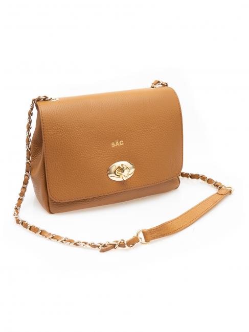 BORSA A TRACOLLA In pelle dollaro natural - Borse Donna