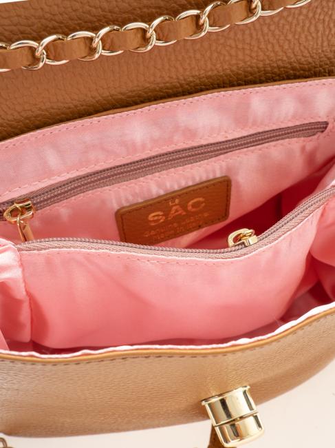 BORSA A TRACOLLA In pelle dollaro natural - Borse Donna