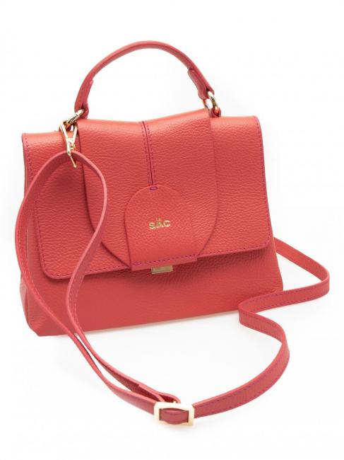 BORSETTA IN PELLE NAPPATA Con tracolla removibile bubblegum - Borse Donna