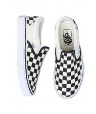 VANS CLASSIC SLIP-ON Sneakers in tela blk&whtchckerbo - Scarpe Unisex - 5