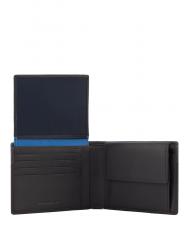 PIQUADRO URBAN Portafoglio con flap, in pelle nero grigiongr - Portafogli Uomo - 3