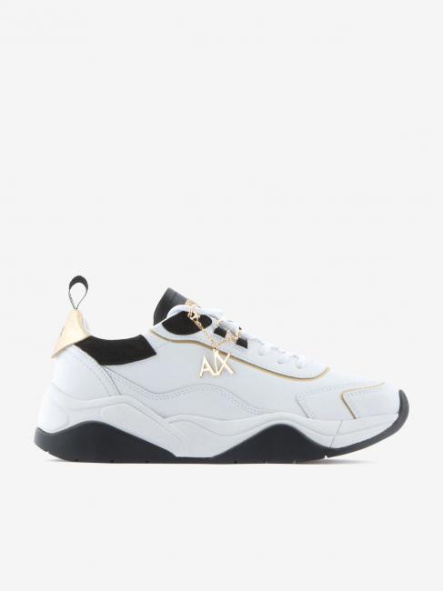 Sneaker running in pelle Sneakers opt.wht+black+gold - Scarpe Donna