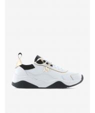 ARMANI EXCHANGE Sneaker running in pelle Sneakers opt.wht+black+gold - Scarpe Donna - 2