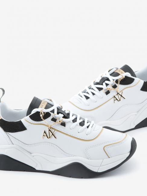 Sneaker running in pelle Sneakers opt.wht+black+gold - Scarpe Donna