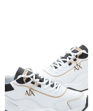 ARMANI EXCHANGE Sneaker running in pelle Sneakers opt.wht+black+gold - Scarpe Donna - 4