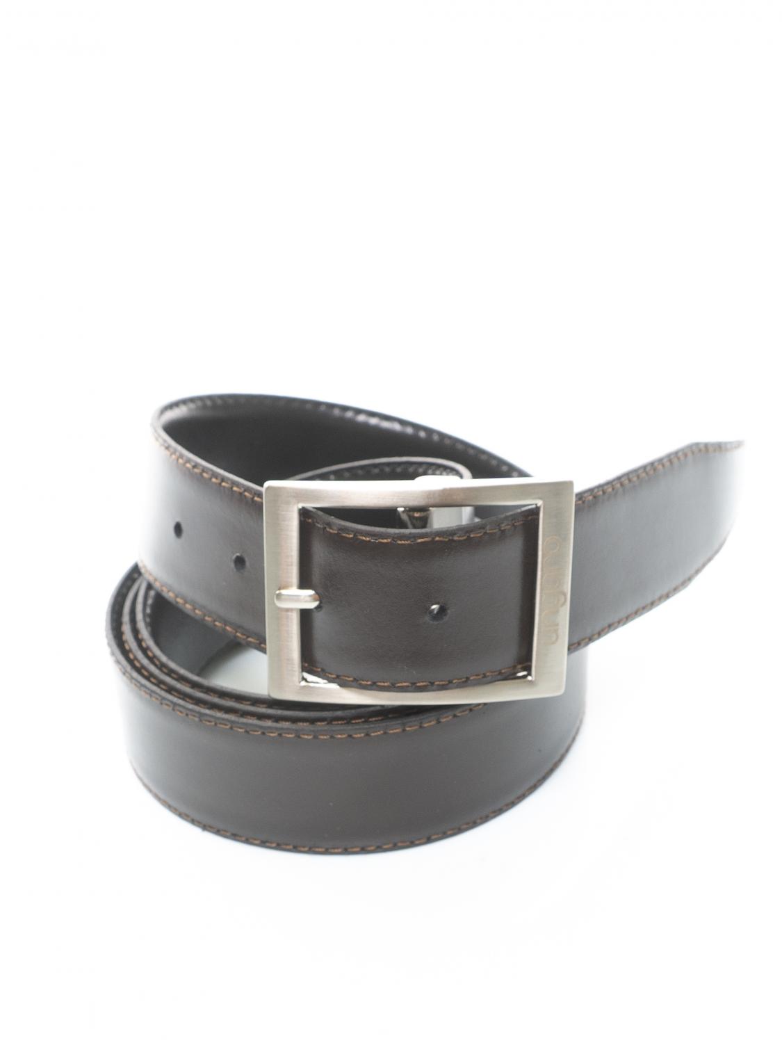 Cintura In Pelle Vera Uomo Made In Italy - Fibbia 40 Mm Larga, Confezione Regalo In Scatola Rotonda