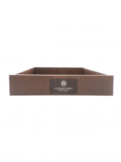WOODEN DESK Svuota tasche quadrato in legno testamoro - Porta tablet & Organizer