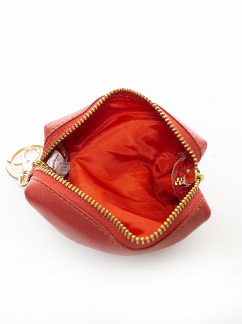 Bustina portachiavi in pelle  rosso - Portachiavi