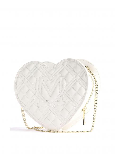 Borsa a cuore con tracolla catena  bianco - Borse Donna