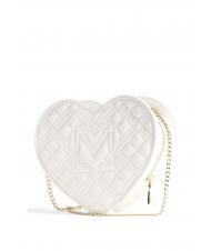 LOVE MOSCHINO Borsa a cuore con tracolla catena  bianco - Borse Donna - 2
