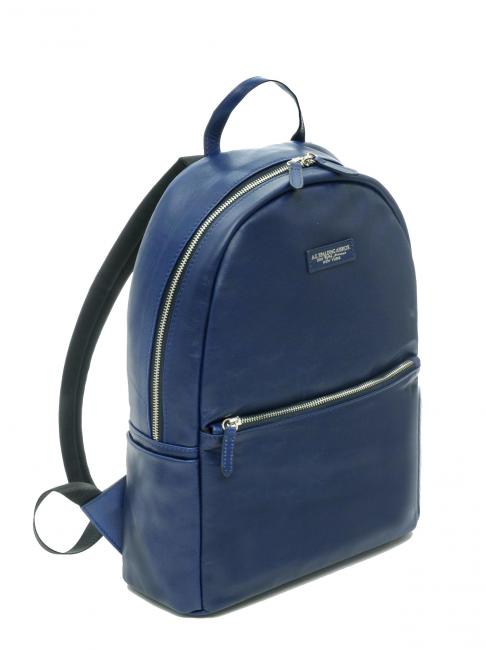 SOFT TECH Zaino porta PC 14", in pelle blu - Zaini da lavoro porta PC