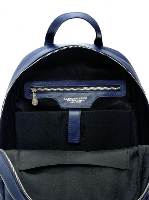 SOFT TECH Zaino porta PC 14", in pelle blu - Zaini da lavoro porta PC