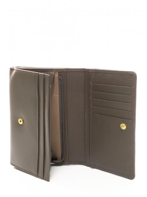 HERITAGE Portafoglio in pelle taupe - Portafogli Donna