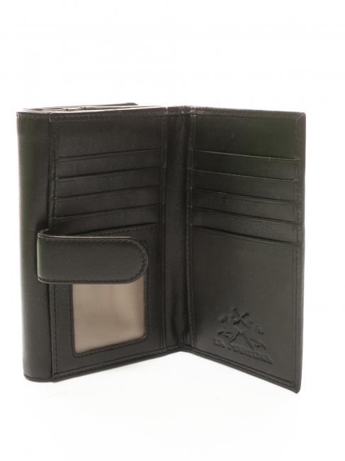 HERITAGE Portafoglio in pelle nero - Portafogli Donna