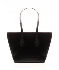 THE BRIDGE GIOVANNA Borsa shopping media in pelle Nero Oro - Borse Donna - 4