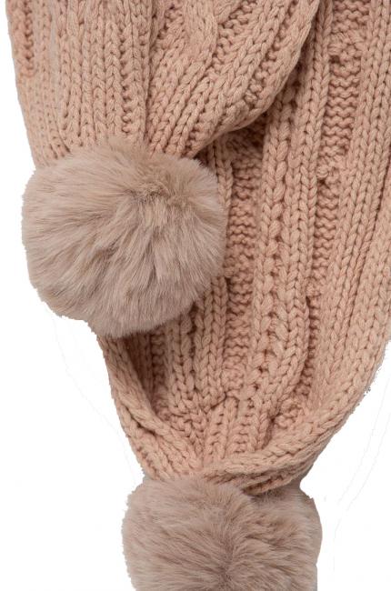 Sciarpa con Pompon  rosa parisienne - Sciarpe