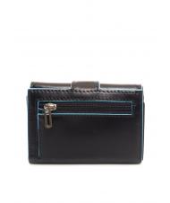 PIQUADRO BLUE SQUARE Portafoglio trifold pelle e monete blu - Portafogli Uomo - 3