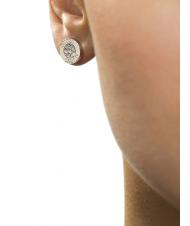 GUESS BUTTON LOGO AND CRYSTAL STUDS Orecchini SILVER - Orecchini - 2