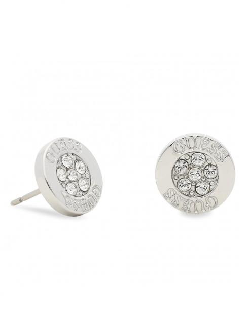 BUTTON LOGO AND CRYSTAL STUDS Orecchini SILVER - Orecchini