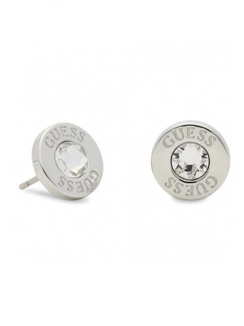 CLEAR CRYSTAL AND LOGO STUDS Orecchini SILVER - Orecchini