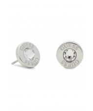 GUESS CLEAR CRYSTAL AND LOGO STUDS Orecchini SILVER - Orecchini - 4