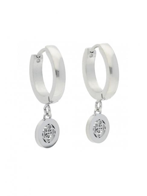 4G CHARM AND CRYSTALS HUGGIES Orecchini SILVER - Orecchini