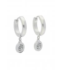 GUESS 4G CHARM AND CRYSTALS HUGGIES Orecchini SILVER - Orecchini - 3
