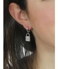 GUESS 4G PADLOCK HUGGIES Orecchini SILVER - Orecchini - 2