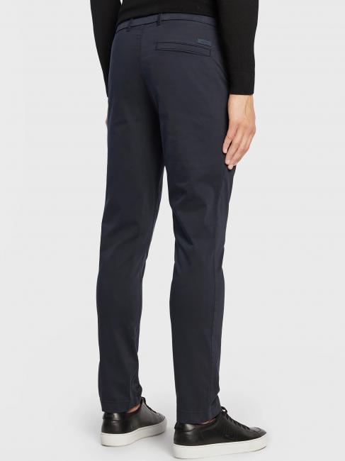 Sateen chino  Pantaloni in cotone, slim fit Calvin Navy - Pantaloni Uomo