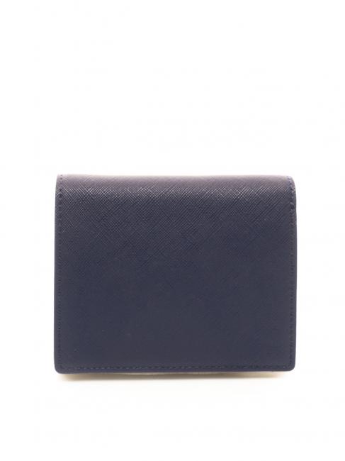Portafoglio saffiano piccolo  navy - Portafogli Donna